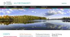 Desktop Screenshot of muskokacommunityfoundation.ca