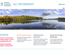 Tablet Screenshot of muskokacommunityfoundation.ca